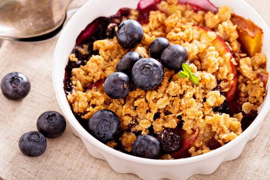 Crumble com superfrutas